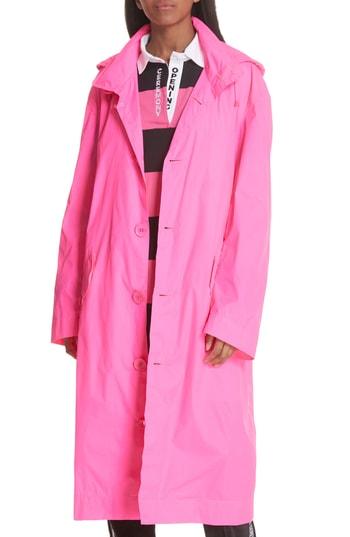 Women's Opening Ceremony Nylon Logo Trench Coat - Pink