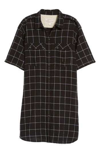 Women's Current/elliott The Workwear Windowpane Shirtdress - Blue