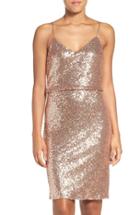 Women's Jenny Yoo 'emery' Spaghetti Strap Sequin Blouson Dress - Pink