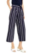 Women's J.crew Wide Leg Stripe Cotton Poplin Pants - Blue