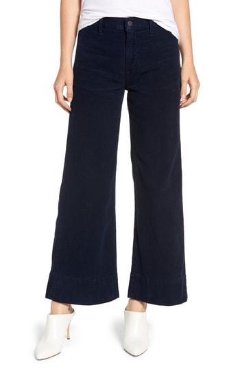 Women's Citizens Of Humanity Abigal High Waist Ankle Wide Leg Corduroy Pants - Blue
