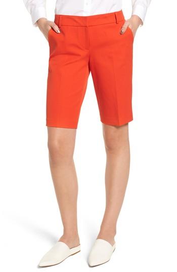 Women's Halogen Stretch Bermuda Shorts - Orange