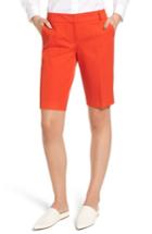 Women's Halogen Stretch Bermuda Shorts - Orange