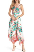 Women's Vince Camuto Print Handkerchief Hem Dress - Ivory