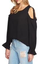 Women's 1.state Blouson Sleeve Cold Shoulder Top, Size - Black