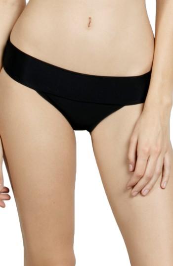 Women's Volcom Simply Solid Modest Bikini Bottoms - Black