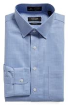 Men's Nordstrom Men's Shop Smartcare(tm) Classic Fit Check Dress Shirt .5 33 - Blue
