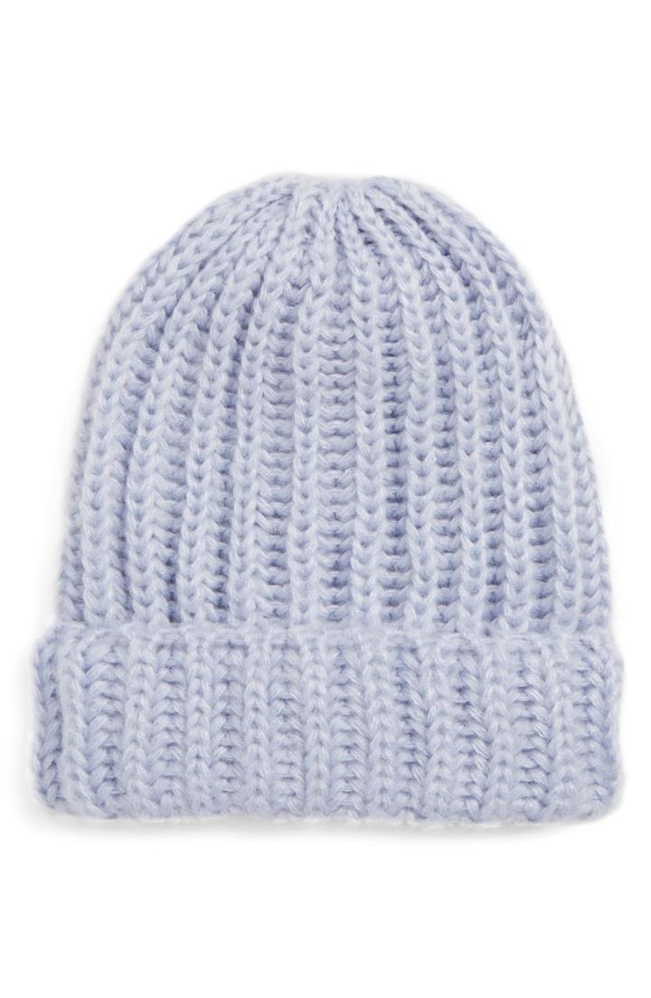 Women's Bp. Fuzzy Knit Beanie - Blue