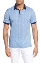 Men's Bugatchi Stipple Print Pique Polo