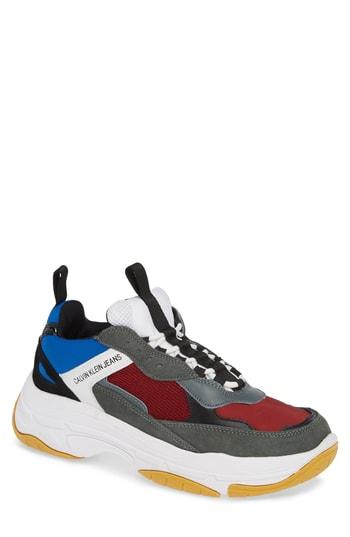 Men's Calvin Klein Jeans Marvin Colorblocked Sneaker M - Red