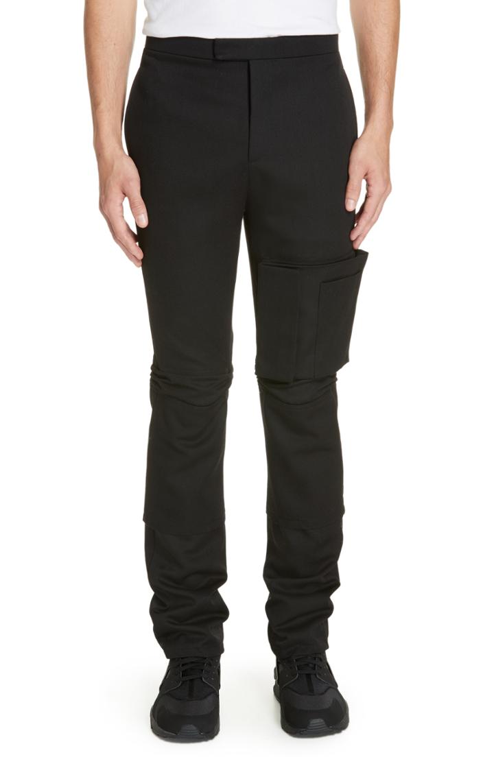 Men's Raf Simons Slim Fit Cargo Space Pants Eu - Black
