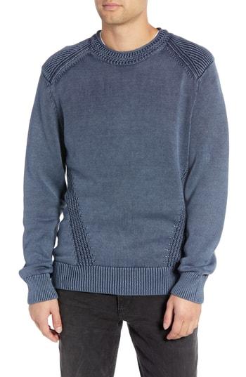 Men's Treasure & Bond Washed Crewneck Sweater - Blue