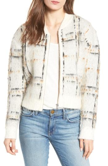Women's Current/elliot The Bets Zip Cardigan - White