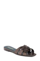 Women's Saint Laurent Tribute Nu Pieds Slide Sandal Us / 34eu - Black