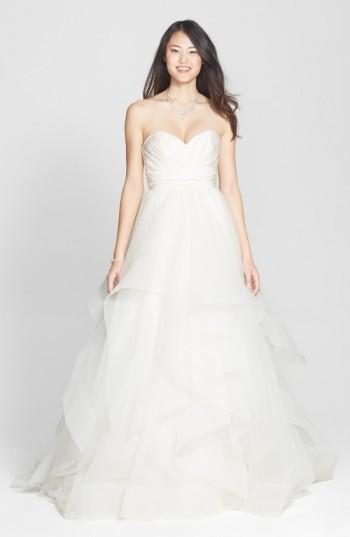 Women's Hayley Paige 'londyn' Silk & Tulle Ballgown
