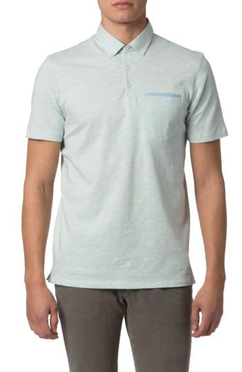 Men's Good Man Brand Heathered Stripe Polo - Blue/green