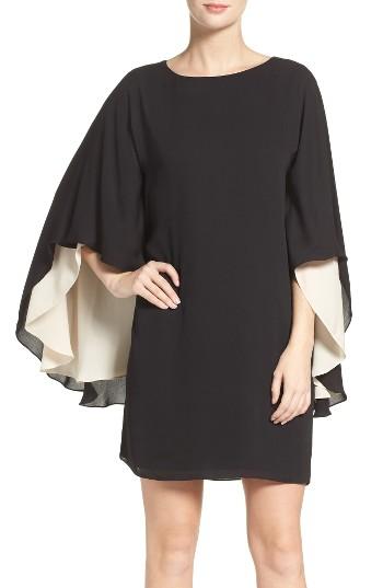 Women's Halston Heritage Cape Sleeve Shift Dress