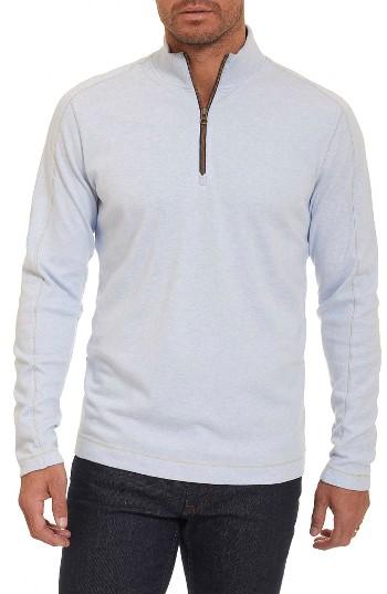 Men's Robert Graham 'elia' Regular Fit Quarter Zip Pullover - Blue
