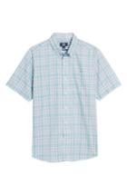 Men's Cutter & Buck Isaac Plaid Easy Care Woven Shirt, Size - Green