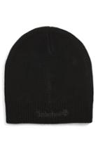 Men's Timberland Embroidered Logo Knit Beanie - Black