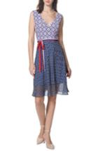 Women's Donna Morgan Print Fit & Flare Dress - Blue