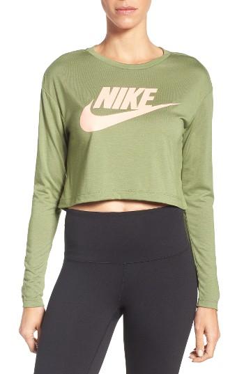 Women's Nike Sportswear Graphic Crop Tee - Green
