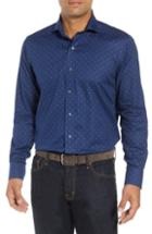 Men's Peter Millar Collection Regular Fit Dot Print Sport Shirt - Blue