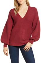 Women's 1.state Blouson Sleeve V-neck Sweater - Grey