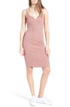 Women's One Clothing Ribbed Body-con Slipdress - Orange