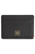 Men's Herschel Supply Co. Leather Card Case - Black