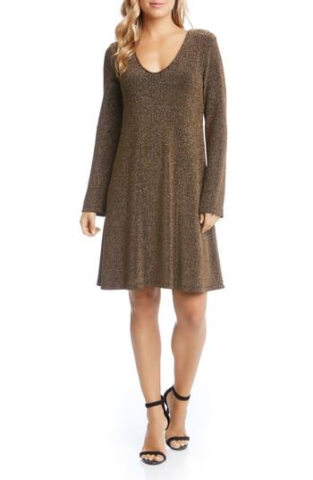 Women's Karen Kane Gold Knit Taylor Dress - Metallic