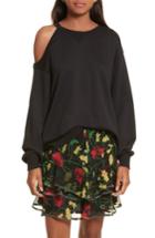 Women's Grey Jason Wu Asymmetrical Cold Shoulder Sweatshirt