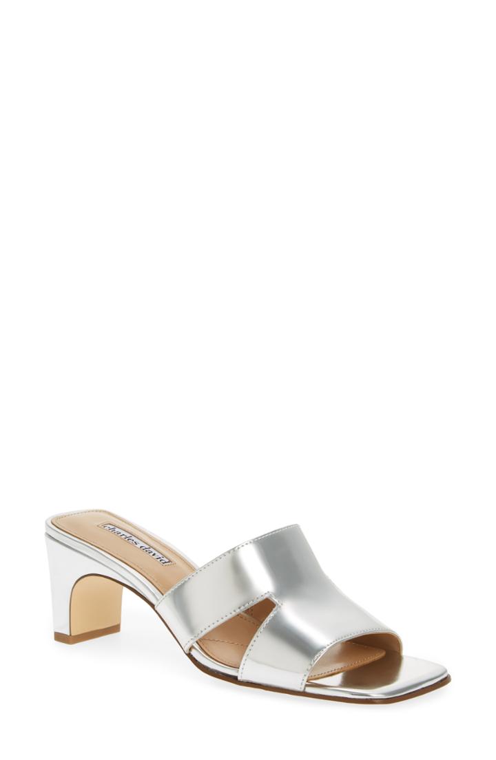 Women's Charles David Harley Slide Sandal M - Metallic