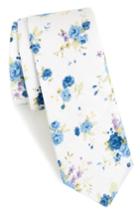 Men's 1901 Knapp Floral Cotton Tie, Size - Blue