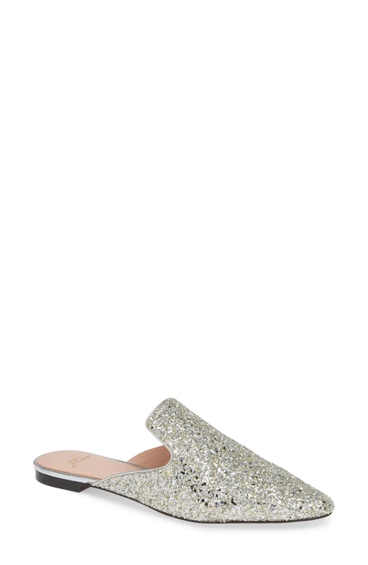 Women's J.crew Pointy Toe Slide .5 M - Metallic