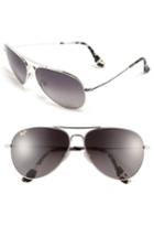 Women's Maui Jim Mavericks 61mm Polarizedplus2 Aviator Sunglasses - Silver/ Neutral Grey