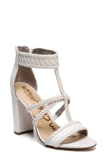Women's Sam Edelman Yordana Woven T-strap Sandal M - White