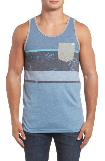 Men's Rip Curl Rapture Stripe Print Patch Pocket - Blue