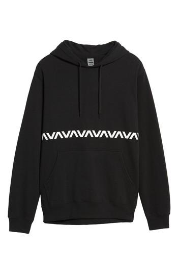 Men's Rvca Va Screenprint Hoodie, Size - Black