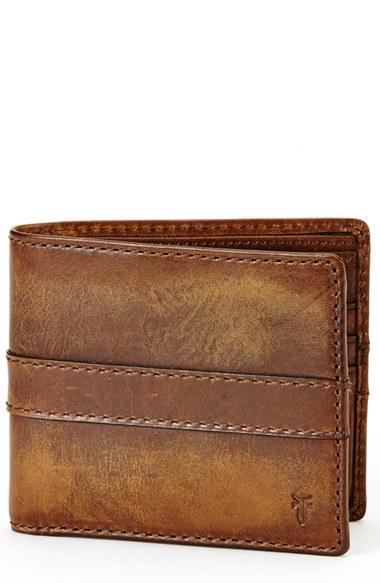 Men's Frye 'oliver' Leather Billfold Wallet - Brown