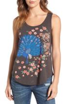Women's Lucky Brand Embroidered Peacock Tank