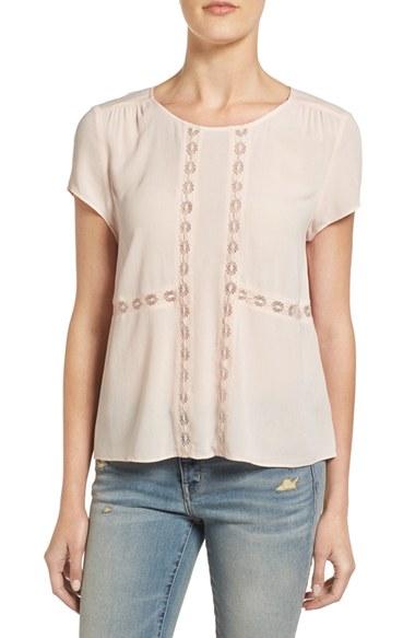 Women's Hinge Lace Inset Swing Top