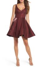 Women's Xscape Shimmer Fit & Flare Dress - Red