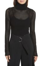 Women's A.l.c. Jones Fishnet Sweater - Black