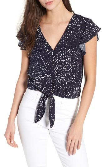 Women's Cupcakes And Cashmere Bellfield Polka Dot Top - Blue