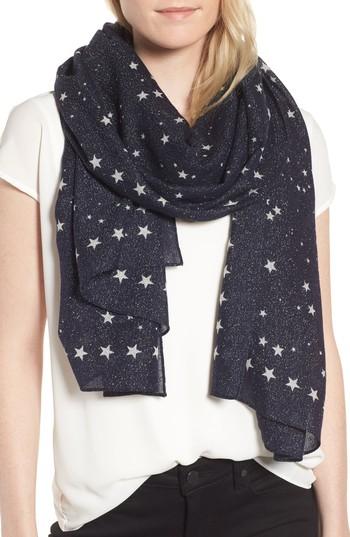 Women's Kate Spade New York Night Sky Wool Blend Scarf, Size - Blue