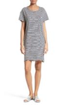 Women's Atm Anthony Thomas Melillo Stripe Slub Jersey Boyfriend Dress - Blue
