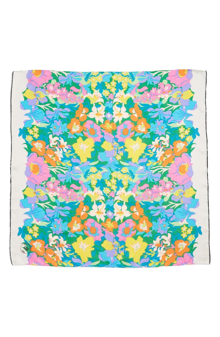 Women's Mantero Twiggy Silk Scarf, Size - Blue/green