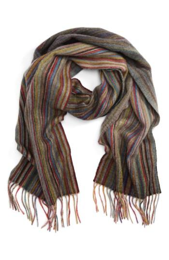 Men's Paul Smith Stripe Wool & Cashmere Scarf