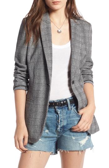 Women's Treasure & Bond Glen Plaid Blazer - Black